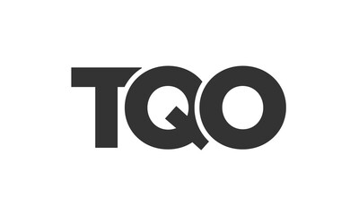 Fototapeta premium TQO logo design template with strong and modern bold text. Initial based vector logotype featuring simple and minimal typography. Trendy company identity.