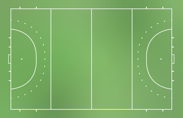 Top down view of field hockey pitch vector © Tamim 99Graphics