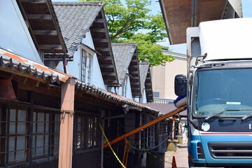 Naklejka premium 山居倉庫 国指定史跡 山形県酒田市