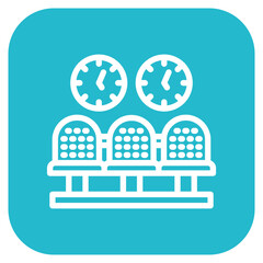 Naklejka premium Vector Design Waiting Room Icon Style