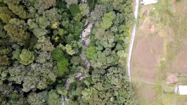 top view from the top of the mountain. EL Valle, La Culata, Merida, Venezuela