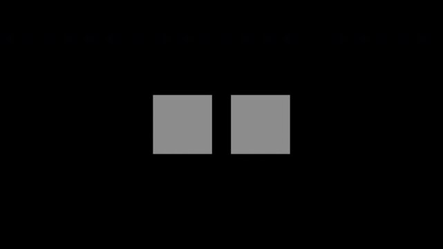 Loading Two Squares Loop Animation - White Boxes Processing Isolated On Black Background
