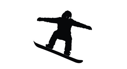 Naklejka premium Snowboarder silhouette vector