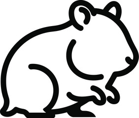 Obraz premium Vector illustration of a cute cartoon hamster