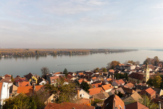 Panoramic view on Zemun and Danube River, Belgrade
