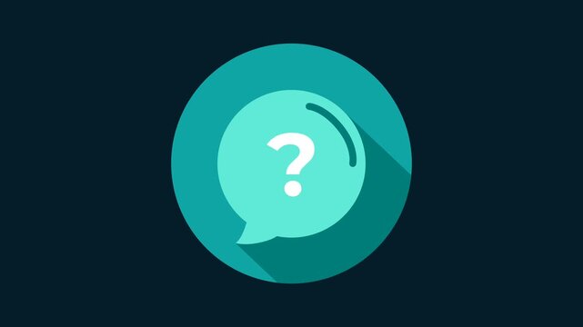 Speech bubble motion graphic icon animation question