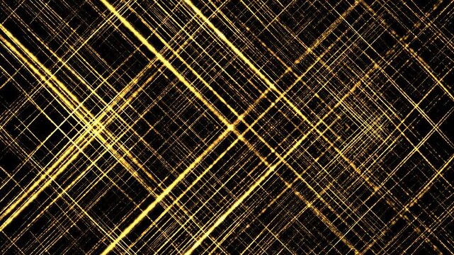 Golden Royal Diagonal Cross Lines Field, Gold Cross Stripes, Looped Alpha Channel Background