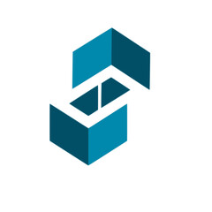 Obraz premium This minimalist icon represents stability, structure, and synergy, making it an ideal choice for construction, architecture, real estate, logistics, or tech-based corporate identities.
