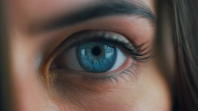 Close up from blue eyes