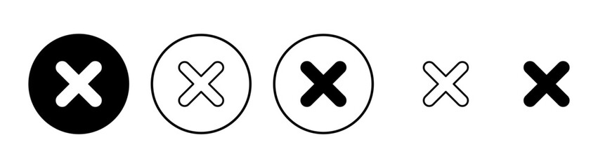 Obraz premium Close icon vector. Delete sign and symbol. cross sign