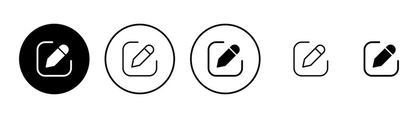 Edit icon vector. edit document sign and symbol. edit text icon. pencil. sign up