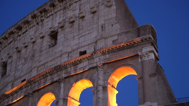 Exterior View of the Colosseum - Historic Rome, Italy