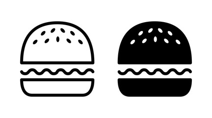 Fototapeta premium Burger icon set vector. burger sign and symbol. hamburger