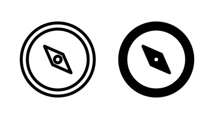 Compass icon set vector. arrow compass icon sign and symbol