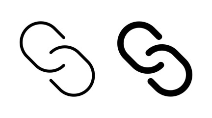 Obraz premium Link icon set vector. Hyperlink chain sign and symbol