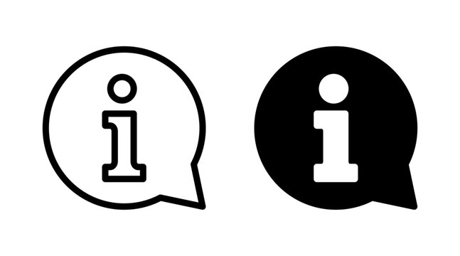 Information sign icon set vector. about us sign and symbol. question mark icon
