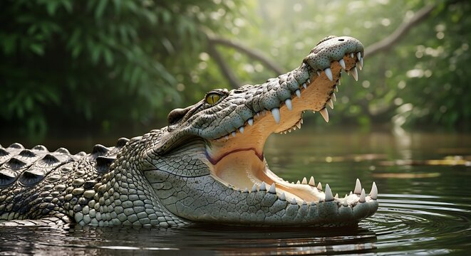Crocodile in River. (1)