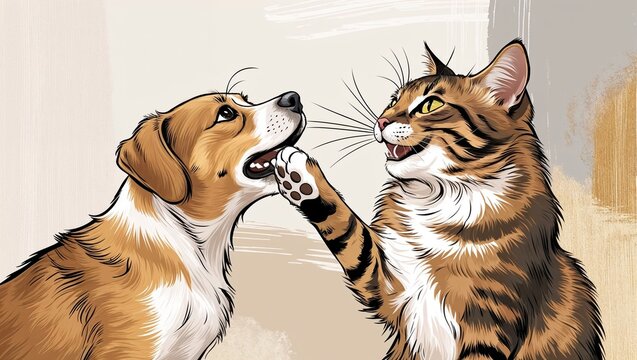 A delightful image capturing the essence of pet companionship.