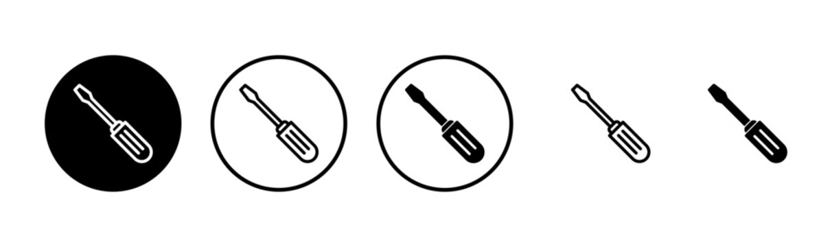 Screwdriver icon logo design. tools sign and symbol