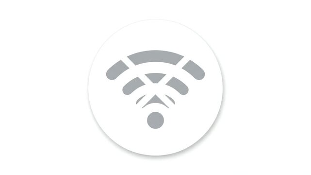 Graphic concept of no wifi signal with broken icon on white