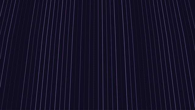 Hypnotic vertical purple lines and delicate dots descend into the deep abyss of a dark background