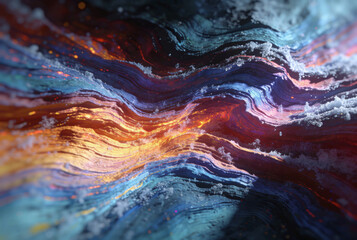 Naklejka premium Cosmic Mineral Flow