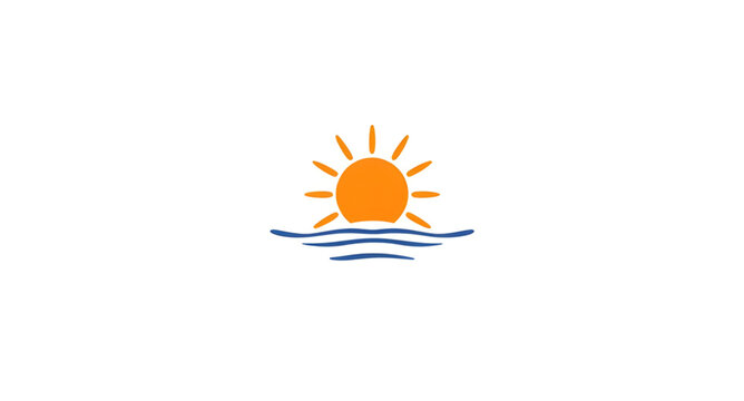 seasidelogo, sunoceanlogo, sun, ocean, waves, logo, minimalist, beach, water, marine, coastal, horizon, nature, emblem, vector, illustration, isolated