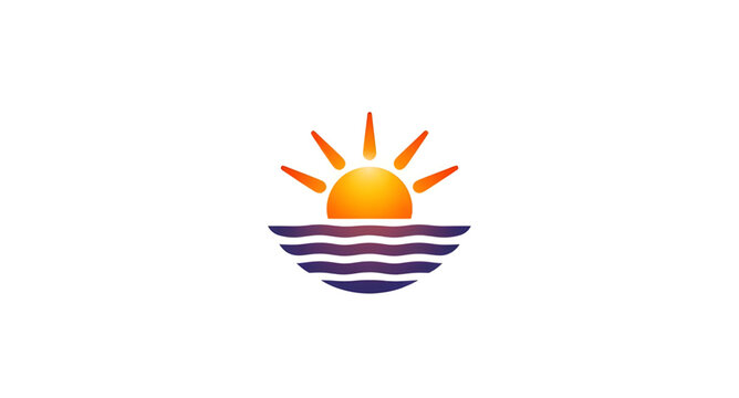 horizonlogo, sunoceanlogo, sun, ocean, waves, logo, minimalist, seaside, beach, water, marine, coastal, horizon, nature, emblem, vector, illustration, isolated