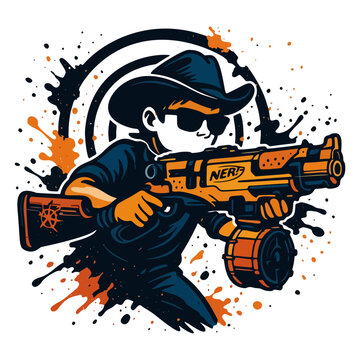 Nerf gun SVG, kids toy svg, fun foam darts, nerf target, Target Guns