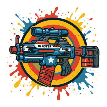Nerf gun SVG, kids toy svg, fun foam darts, nerf target, Target Guns
