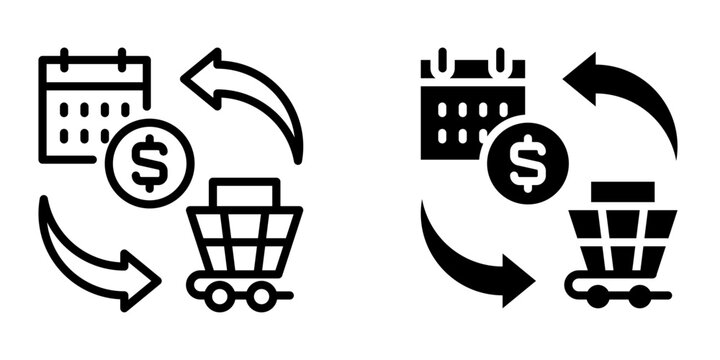 subscription icon, element icon for design branding, print, and digital media