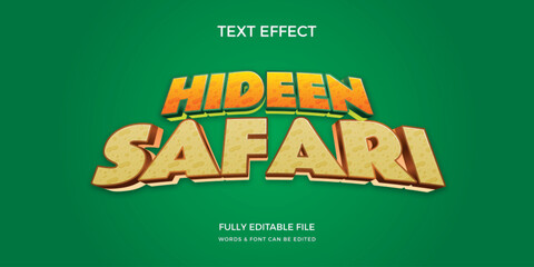 Forest & safari text effect. jungle text effect © shtamim
