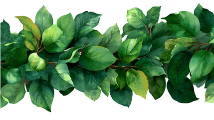 Fototapeta premium Botanical_border_made_with_curled isolated on transparent background