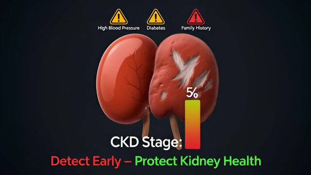 Chronic Kidney Disease Progression Visualization in Motion Graphics