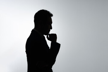 ビジネス　男性　シルエット