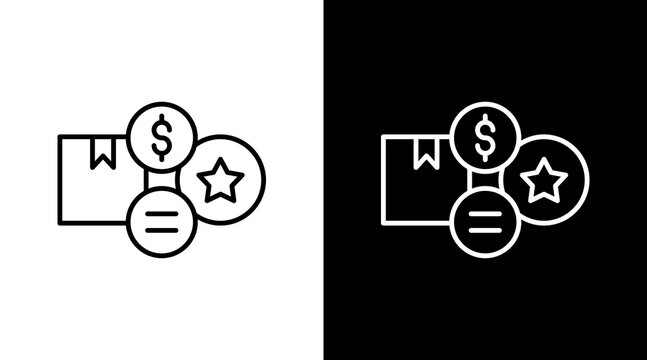 Brand Equity Outline White Icon Set Design