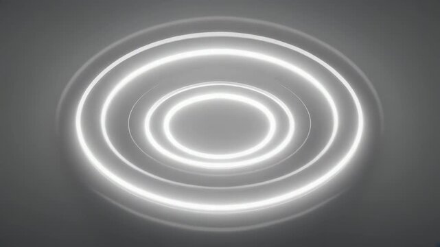 Light Rings Expanding Outward with Smoothly Fading Brightness in Seamless Loop