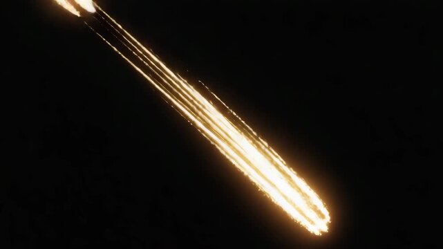 Macro Visualization of Dynamic Light Streak Traversing the Frame