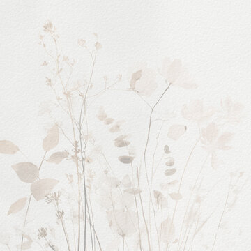 Delicate watercolor botanical digital paper floral background 