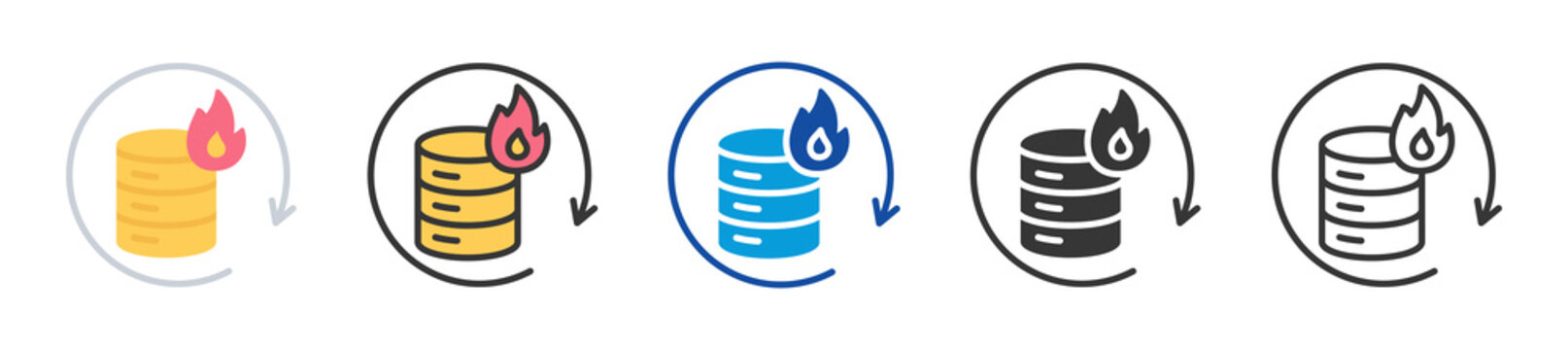 disaster recovery icon set multi style various collection