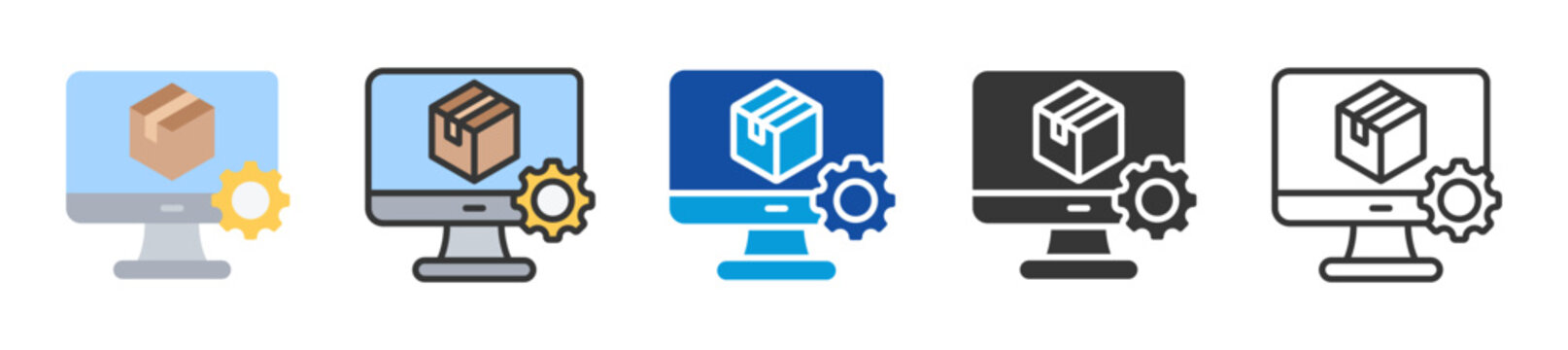 inventory control icon set multi style various collection