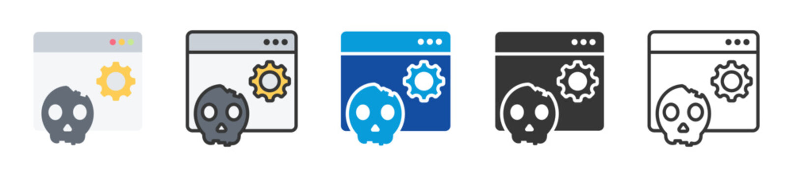 piracy icon set multi style various collection