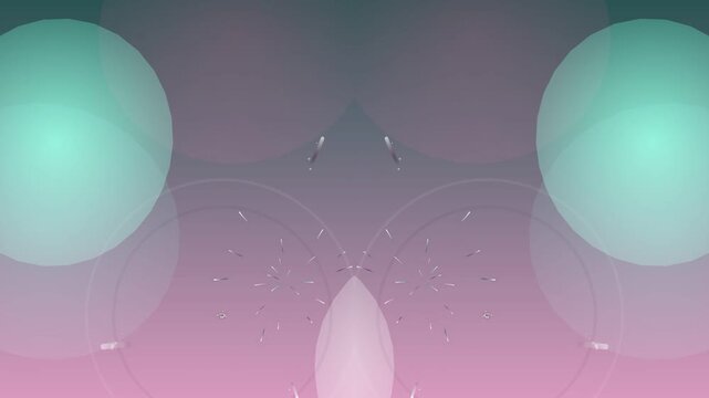 Abstract Spheres with Colorful Gradient Background.