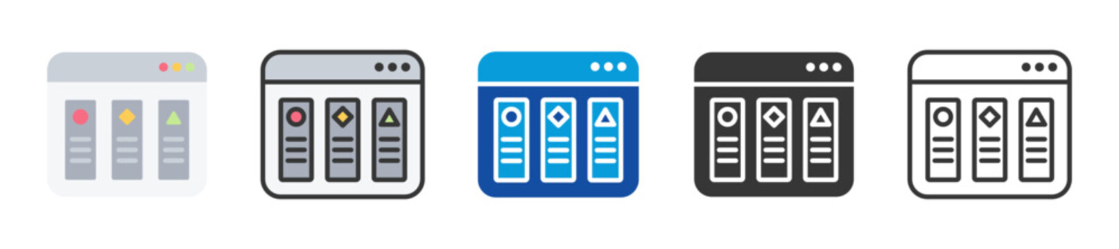 hosting plan icon set multi style various collection