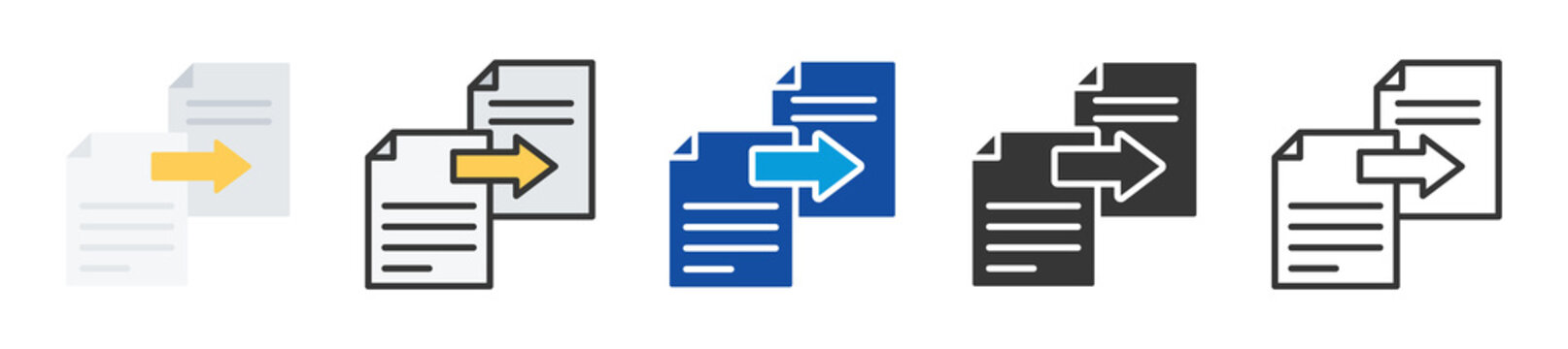 data transfer icon set multi style various collection