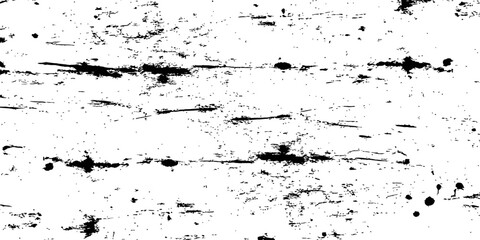 Fototapeta premium Black and White Grunge Distressed Texture Vector Overlay Abstract Background with Horizontal Scratches and Ink Splatter Effect