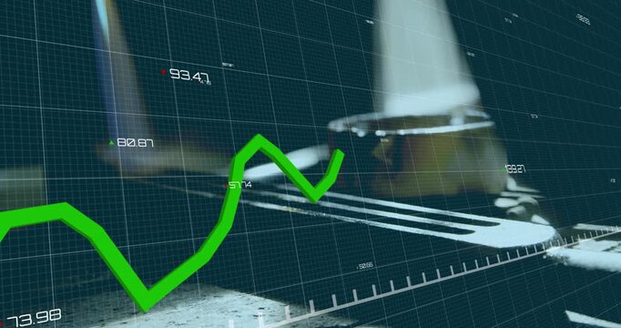 Data feed driving green trace over slotted plate and collar in test, showing grid numbers ticks