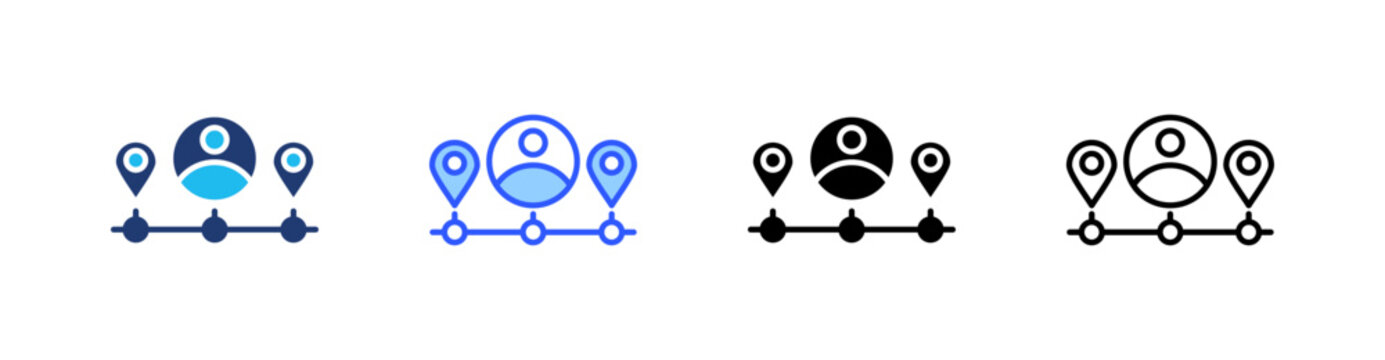 Customer Journey Multi Style Icon Set Vector 