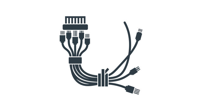 USB Cables Connected Together.