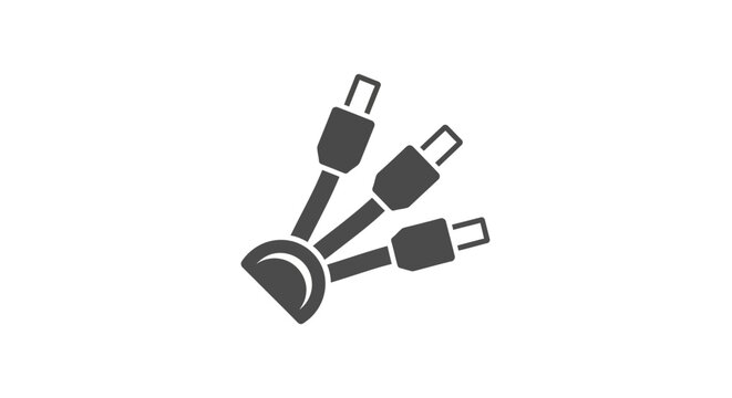 USB Cables Connected Together.